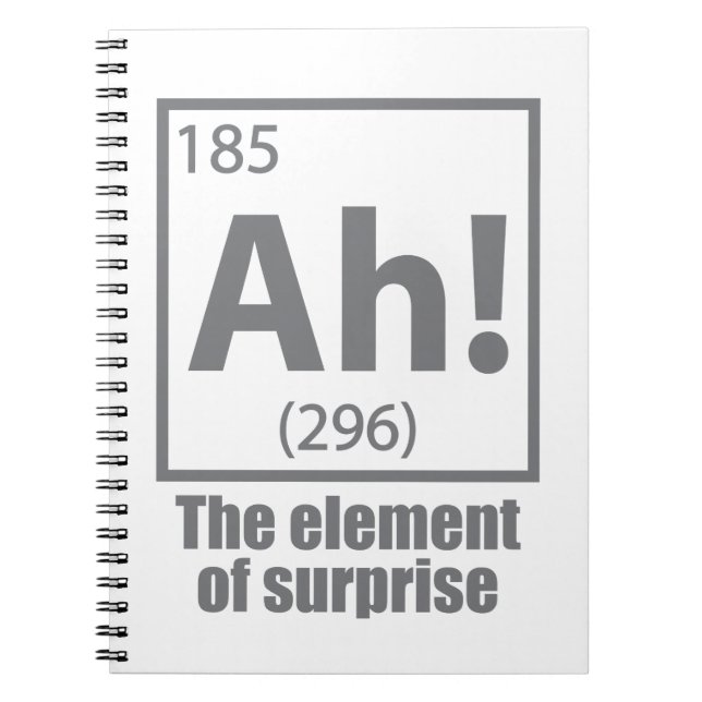 Ah! Das Element von überraschendem Funny Chemistry Notizblock (Vorderseite)