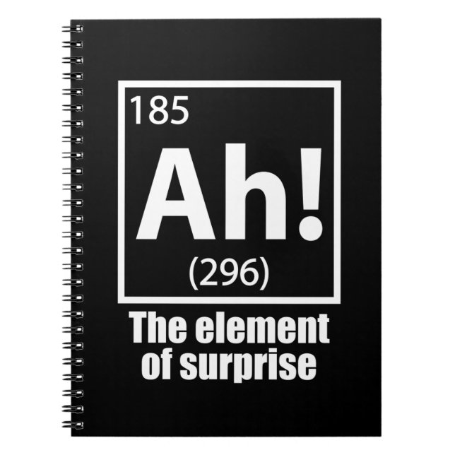 Ah! Das Element von überraschendem Funny Chemistry Notizblock (Vorderseite)