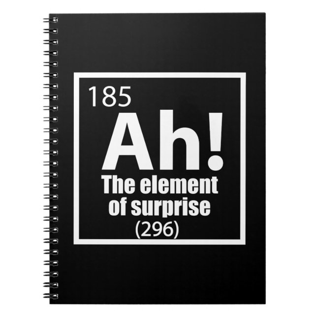 Ah! Das Element von überraschendem Funny Chemistry Notizblock (Vorderseite)