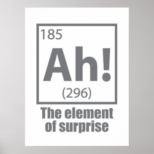 Ah! Das Element von überraschendem Funny Chemistry Poster