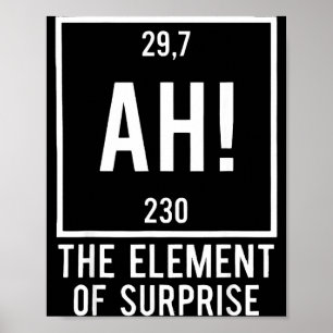 Ah das Überraschungsmoment lustiger Chemie-Wortwit Poster