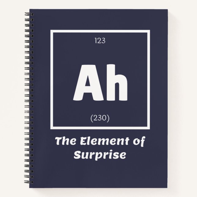 Ah Element der überraschenden Chemie-Wissenschaft  Notizbuch (Vorderseite)