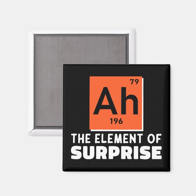 Ah Element überraschender Chemie Funny Student Magnet (Vorderseite/Rückseite)