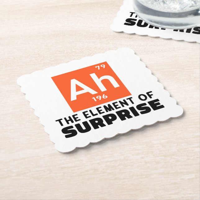 Ah Element überraschender Chemie Funny Student Untersetzer (angewinkelt)