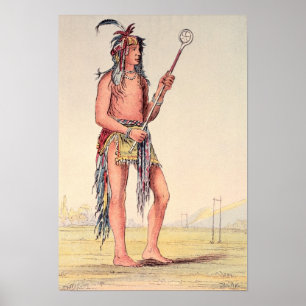 Ah-Kein-Je-Nange Sioux-Ballspieler Poster