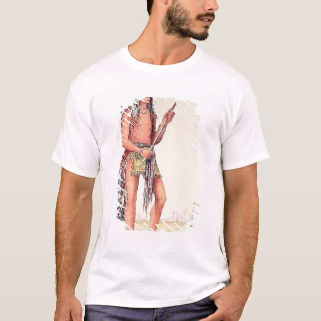 Ah-Kein-Je-Nange Sioux-Ballspieler T-Shirt (Vorderseite)
