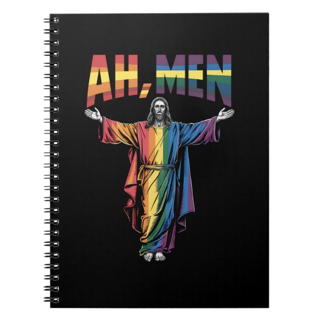 Ah Männer Funny LGBT Gay Pride Jesus Christlich Notizblock (Vorderseite)