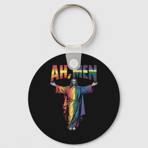 Ah Männer Funny LGBT Gay Pride Jesus Christlich Schlüsselanhänger