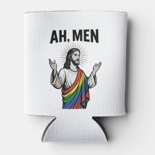 Ah Männer Funny LGBT Gay Pride Jesus Rainbow Dosenkühler