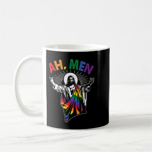Ah Männer Funny LGBT Gay Pride Jesus Rainbow Flag Kaffeetasse