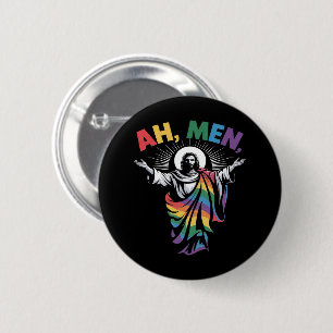 Ah Männer Lustiger LGBT Gay Pride Button