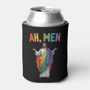 Ah Männer Lustiger LGBT Gay Pride Jesus Regenbogen Dosenkühler