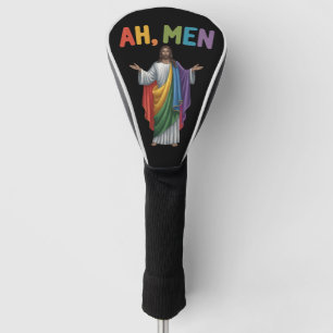 Ah Männer Lustiger LGBT Gay Pride Jesus Regenbogen Golf Headcover
