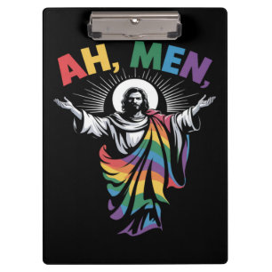 Ah Männer Lustiger LGBT Gay Pride Klemmbrett