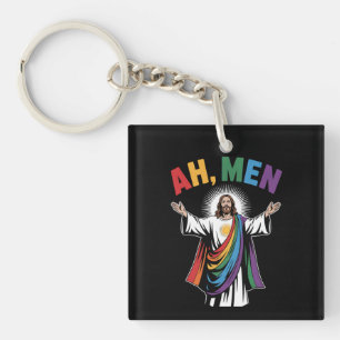 Ah Men Drôle Jésus LGBTQ Gay Pride Arc-en-ciel