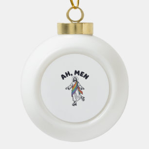 Ah Men Rollschuhfahren Glaube Vektor Design_1 Keramik Kugel-Ornament