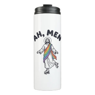Ah Men Rollschuhfahren Glaube Vektordesign_1 Thermosbecher