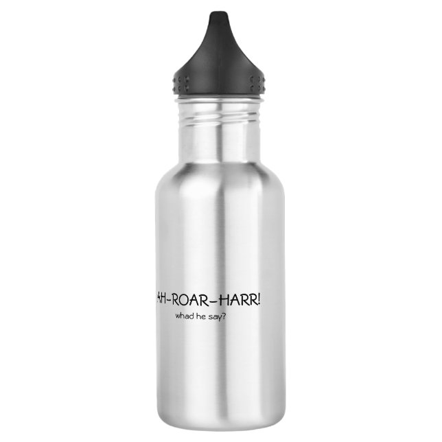 AH-ROAR-HARR Funny Zitat Edelstahlflasche (Links)