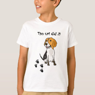AH- T-shirt Beagle blâme Chat