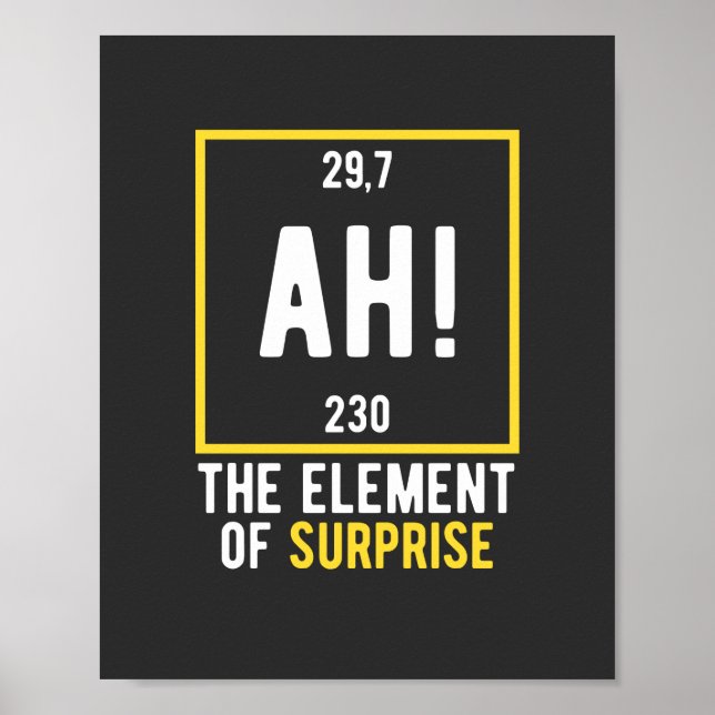 Ah The Element of Surprise Poster (Vorne)