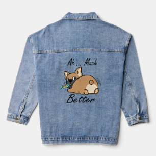 Ah Viel besser, lustige Bulldoggen Liebhaber Jeansjacke