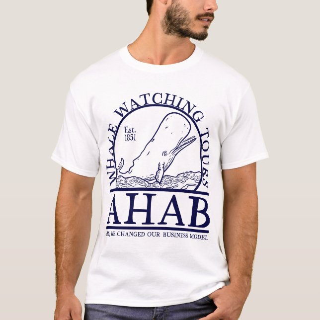 Ahab Whale Watch (Lineal) T-Shirt (Vorderseite)