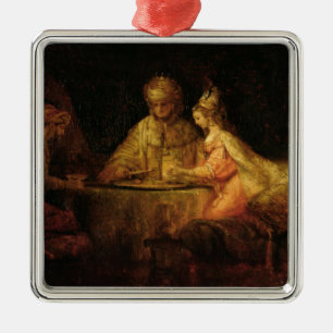Ahasuerus, Haman und Esther, c.1660 Ornament Aus Metall