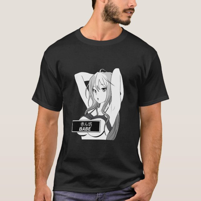 Ahegao  Anime Waifu Hentai Shirts Mens Manga Anime (Vorderseite)