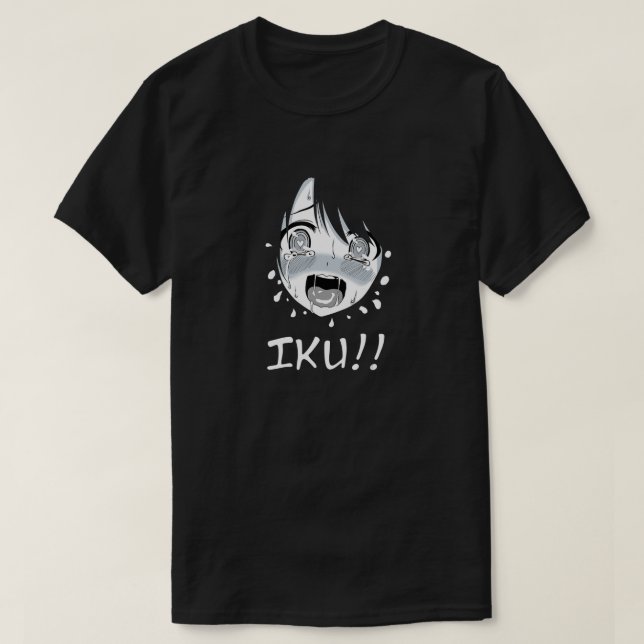 Ahegao Face Anime Manga Hentai Girl Iku T-Shirt (Design vorne)