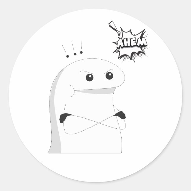 ahem, angry funny face sticker (Devant)