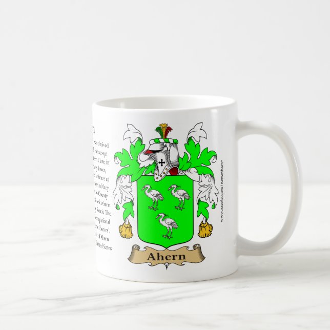 Ahern, der Ursprung, die Bedeutung und das Wappen Kaffeetasse (Rechts)