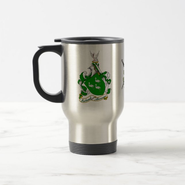 Aherne Irish Coat of Arms Personalisiert Reisebecher (Links)