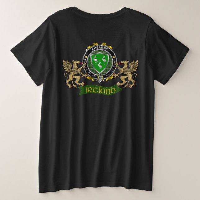 Aherne Irish Shield Women's Plus T - Shirt (Design Rückseite)