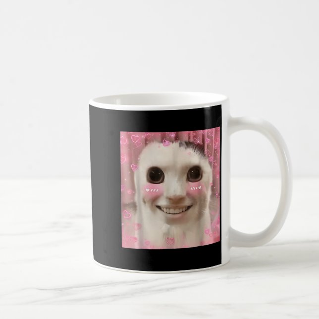 Ahh Cat Meme Dank Cursed Weirore Funny Dank Meme  Kaffeetasse (Rechts)