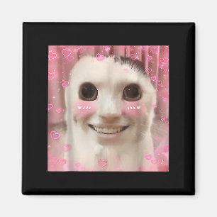 Ahh Katzen-Meme Dank Cursed Weirore Lustig Dank Me Magnet