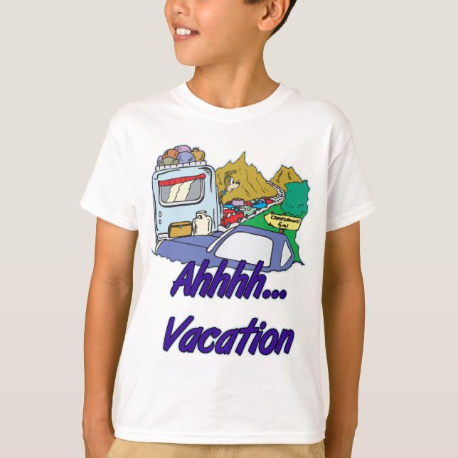 Ahh Vacation Camping T-Shirt (Vorderseite)