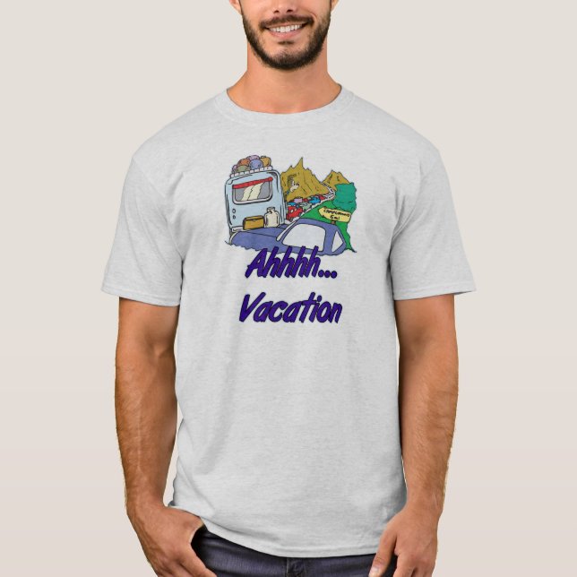 Ahh Vacation Camping T-Shirt (Vorderseite)