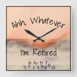 Ahh, was auch immer ich bin, die Wasserfarbe des s Quadratische Wanduhr