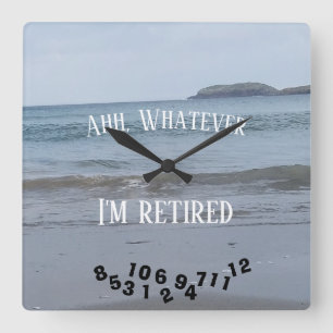 Ahh, was auch immer ich müde bin oder irgendein Sp Quadratische Wanduhr