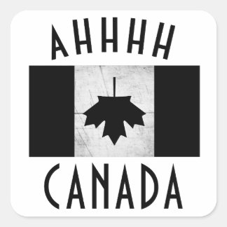 AHHH Kanada! Flagge Quadratischer Aufkleber