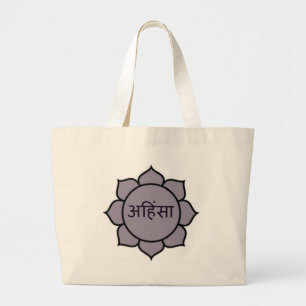 ahimsa (Lotos) .jpg Jumbo Stoffbeutel