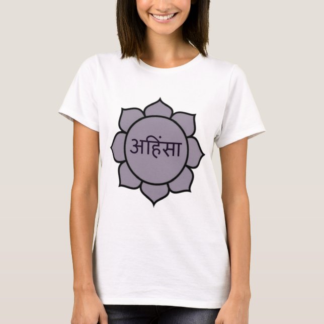 ahimsa (Lotos) .jpg T-Shirt (Vorderseite)