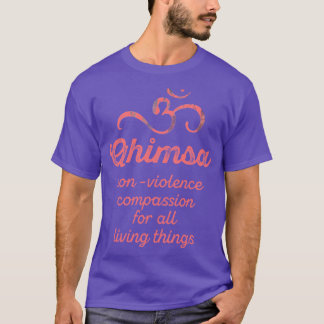 Ahimsa Yoga Om Mitgefühl Geschenk T-Shirt