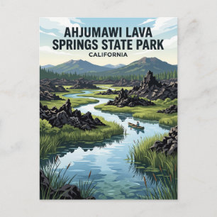 Ahjumawi Lava Springs State Park Kalifornien Postkarte