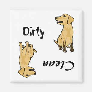 AHL-, gelber schmutziger Tatzen-Magnet Labradors Magnet