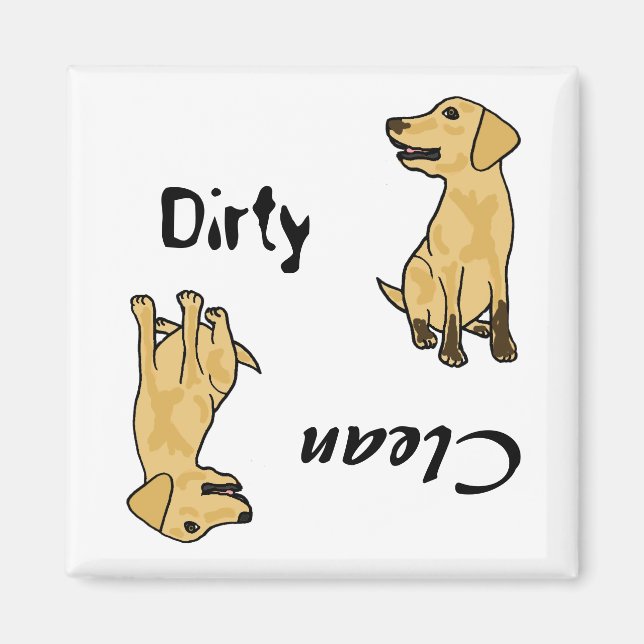 AHL - Yellow Labrador Dirty Paws Magnet (Vorne)