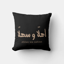 Ahlan wa sahlan Willkommen in arabischer Kalligraf Kissen