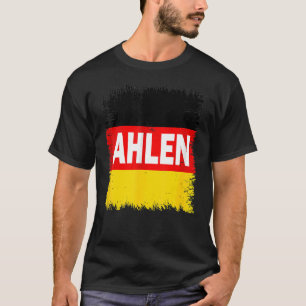 Ahlen Deutschland mit deutscher Flagge T-Shirt