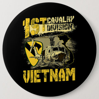 Ähm1 Huey Helicopter 1st Cavalry Division Vietnam  Button