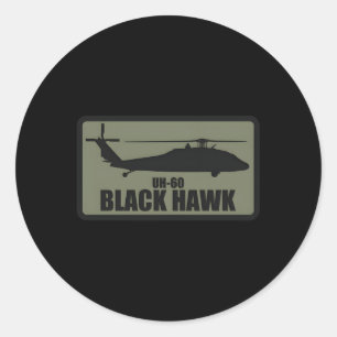 Ähm-60 Schwarzer Hawk Patch gedämpft Runder Aufkleber